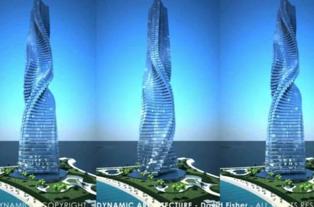 Dubajuje planuoja pirmąjį pasaulyje besisukantį dangoraižį