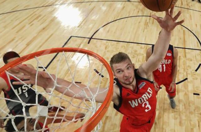 NBA "Kylančių žvaigždžių" rungtynes laimėjo "Pasaulio" komanda su Domantu Saboniu