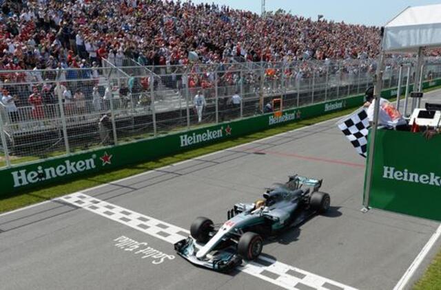 Kanados „Grand Prix“ lenktynėse - brito Luiso Hamiltono pergalė