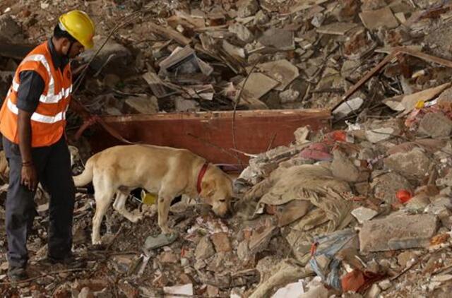 Indija: namo griuvimo aukų skaičius išaugo iki 17 žmonių