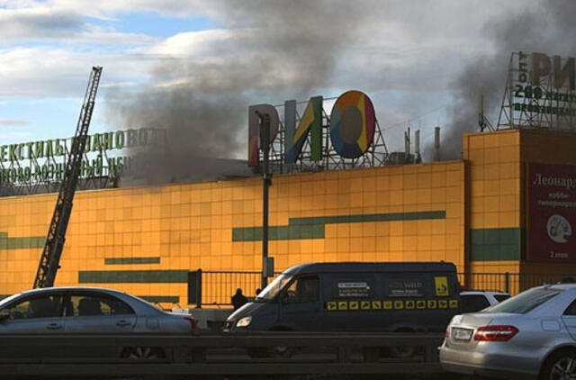 Maskvoje per didelį gaisrą prekybos centre sužeista 14 žmonių