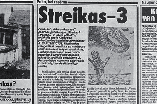 "Vakarų ekspresas". 1992 08 13
