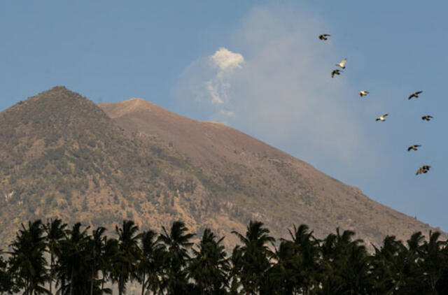 Balio saloje suaktyvėjus Agungo ugnikalniui, evakuota daugiau kaip 135 tūkstančiai žmonių