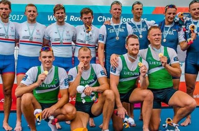 Lietuvos vyrų porinei keturvietei - aukso medaliai