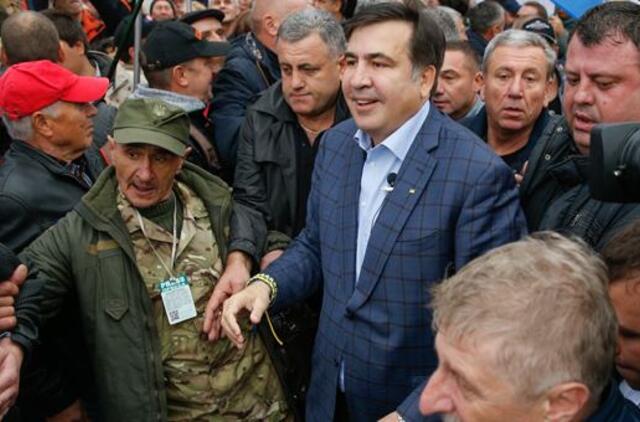 Michailas Saakašvilis dalyvavo Kijeve surengtame antikorupciniame mitinge