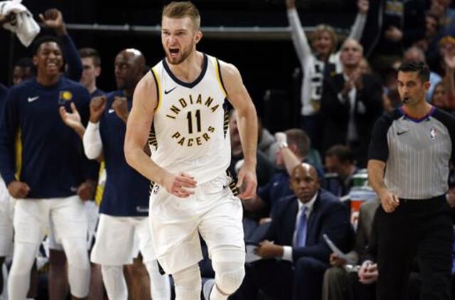 Taikliai atakavęs Domantas Sabonis atliko dvigubą dublį, o „Pacers“ įveikė „Spurs“ ekipą