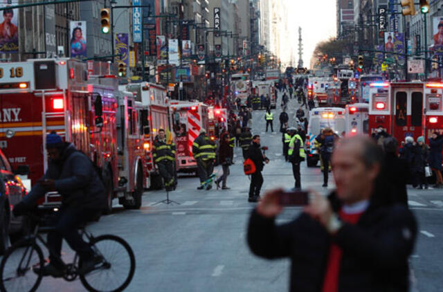 Dėl Niujorko autobusų stotyje nugriaudėjusio sprogimo sulaikytas vienas asmuo