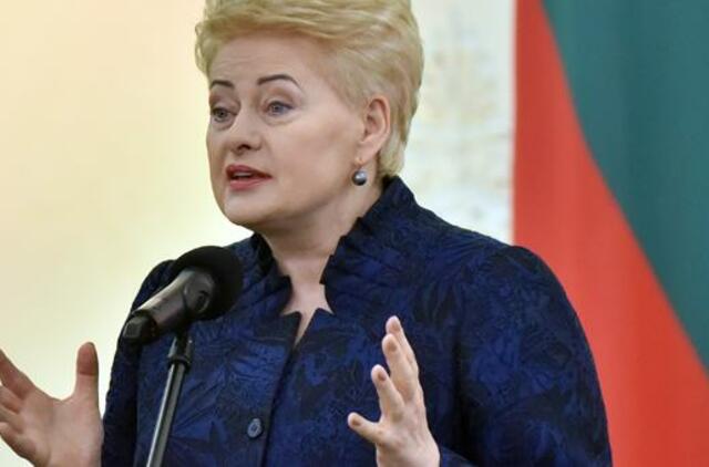 Prezidentė Dalia Grybauskaitė: Rusijai ir toliau nevykdant Minsko susitarimų, nėra jokių prielaidų sankcijų atšaukimui