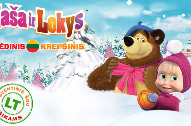 Vaikus pradžiugins didžiausias šou Lietuvoje „Maša ir Lokys: kalėdinis krepšinis“