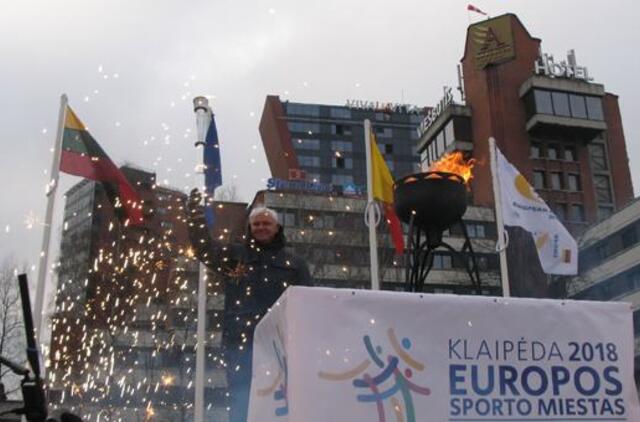 Klaipėdoje įžiebta Sporto metų ugnis