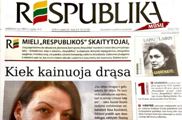 Įsigyti "Respubliką" galite "Vakarų ekspreso" redakcijoje