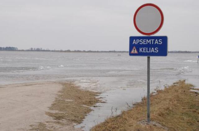 Kelyje Šilutė-Rusnė išlieka 95 cm vandens