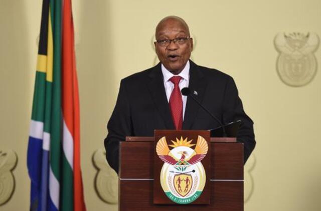 PAR prezidentas Jacobas Zuma paskelbė apie savo atsistatydinimą