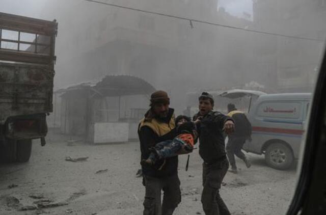 Rusijai nepritarus Saugumo Tarybos rezoliucijos projektui, stringa JT siekis Sirijoje įvesti paliaubas