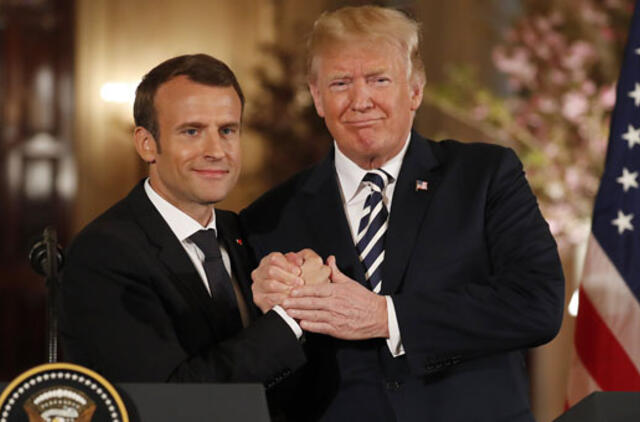 D. Trumpas ir E. Macronas svarsto dėl naujo Irano branduolinio susitarimo