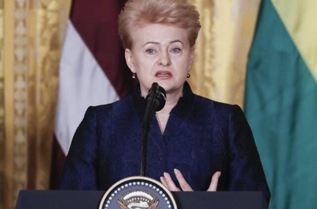 Dalia Grybauskaitė: nėra prasmės pradėti prekybos karo tarp JAV ir ES