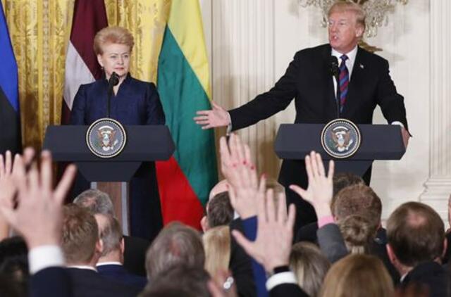 Donaldas Trumpas padėkojo Baltijos šalims už šimtametę draugystę