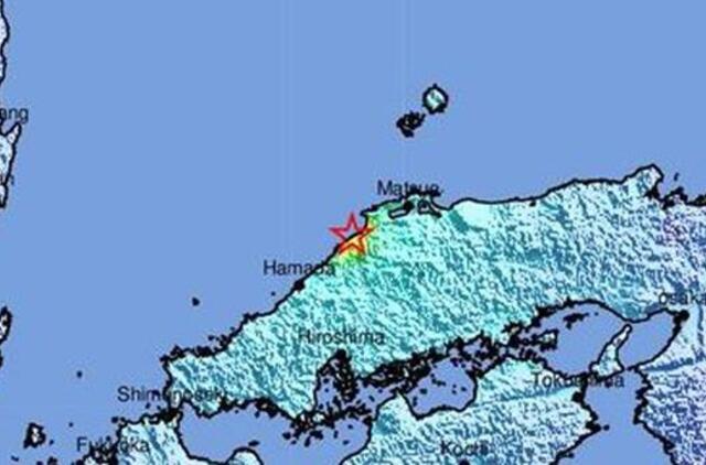 Per žemės drebėjimą Japonijoje sužeisti penki žmonės