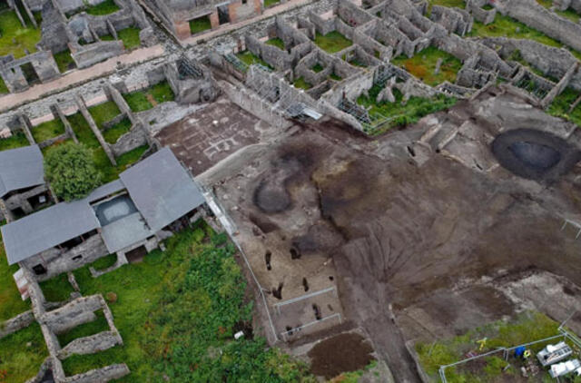 Archeologai Pompėjoje aptiko gatvę su pastatų balkonais