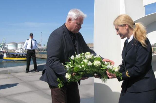 Pagerbti žuvę jūrininkai, jūros veteranai ir švyturiai