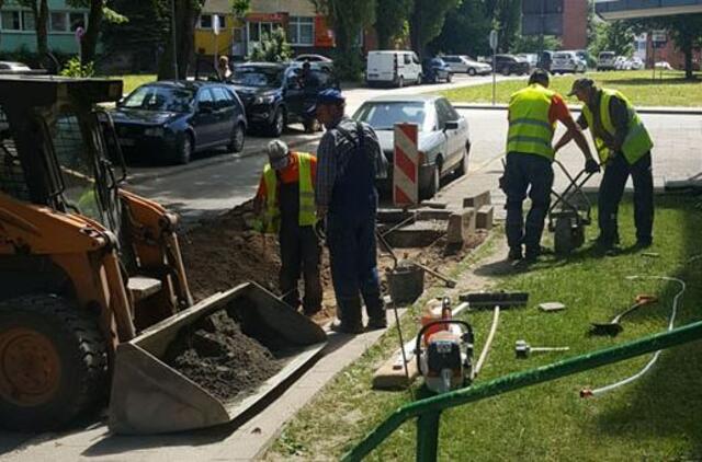 Dėl AB "Klaipėdos vanduo" vykdomų vandentiekio ir nuotekų tinklų rekonstravimo darbų Klaipėdos mieste