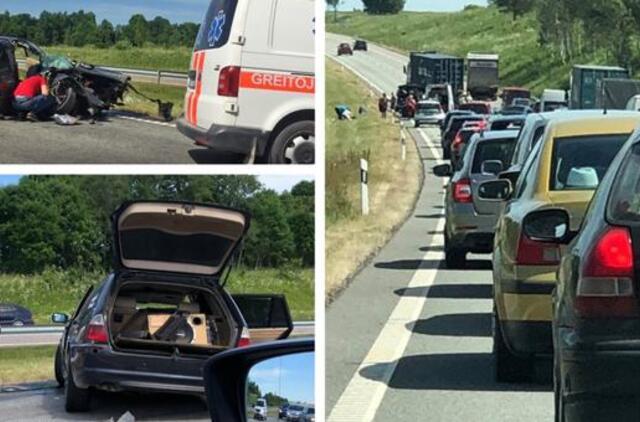 Magistralėje Klaipėda-Kaunas didelė avarija