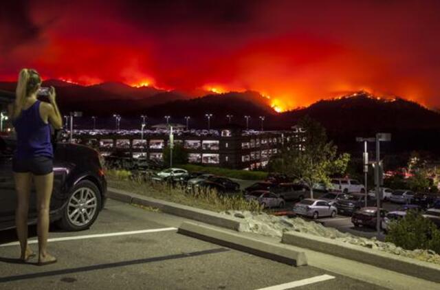 Kalifornijoje ugniagesiai kovoja su didžiuliais miškų gaisrais