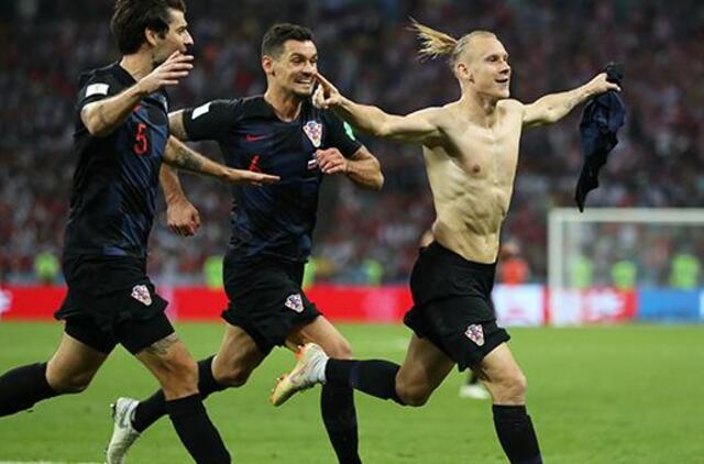 Kroatijos futbolininkai po 11 m baudinių serijos iš pasaulio čempionato eliminavo rusus