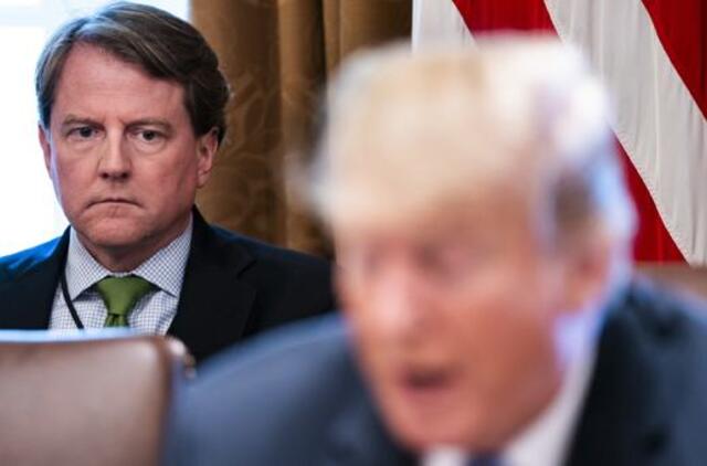 D. Trumpas: Baltųjų rūmų advokatas D. McGahnas netrukus pasitrauks iš posto