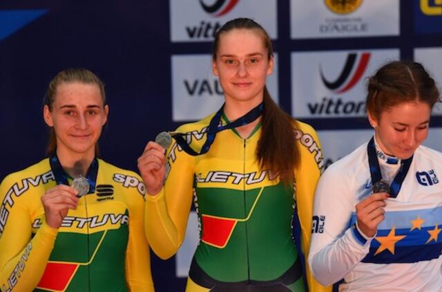 Dviratininkės V. Šumskytė ir A. Savičiūtė – Europos jaunių vicečempionės!