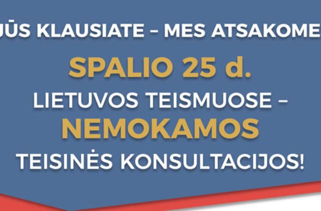 Klaipėdoje nemokamos teisininkų konsultacijos!