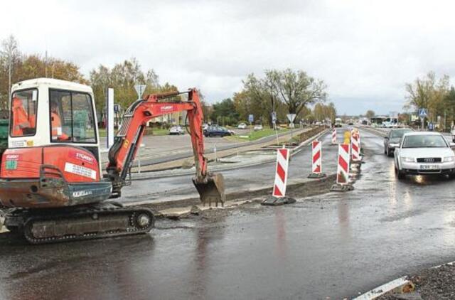 Tuoj žiema, o įvažiavimas į Palangą dar nebaigtas