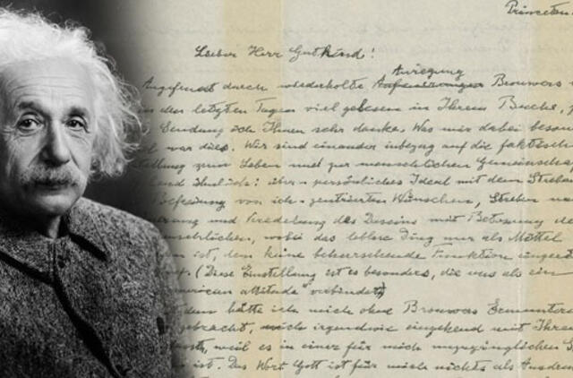 Alberto Einšteino laiškas aukcione parduotas už 2,9 mln. dolerių