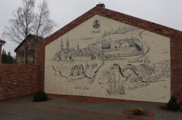 Klaipėdoje seniausias miesto atvaizdas nušvito ant restauruoto pastato sienos