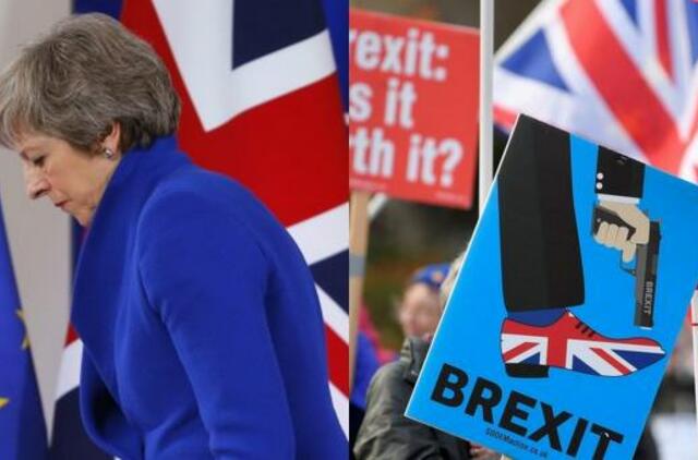 „Brexit“ krizė: Th. May jau vadinama politine šmėkla, valdžia ruošiasi blogiausiam