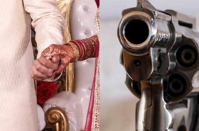 Indija: nuotaka buvo sužeista per vestuves, bet vis tiek ištekėjo