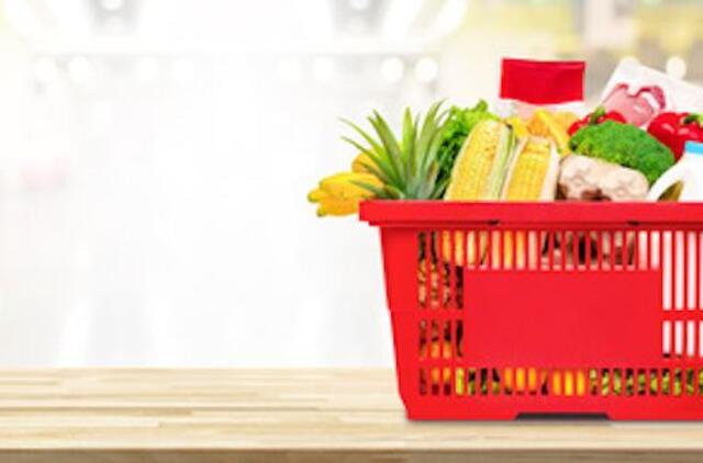 Vartojimo prekių krepšelis Klaipėdoje - brangiausias