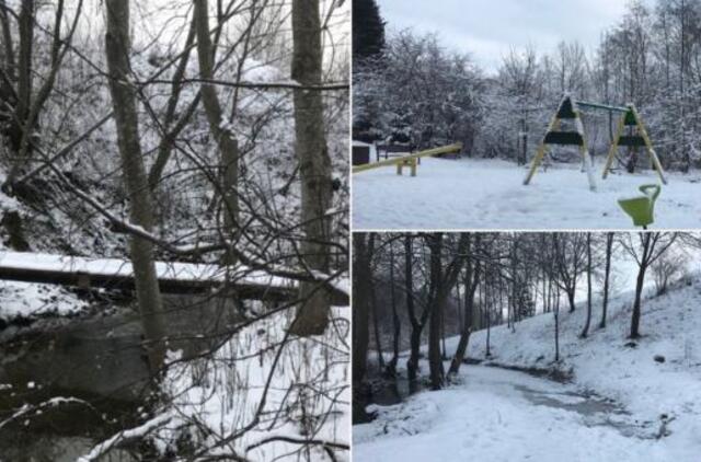 Vietoj išpuoselėto parko Kretingoje – nebaigti darbai