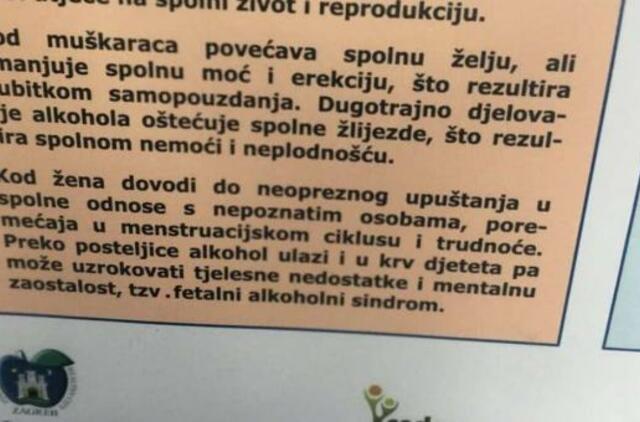 Zagrebe iškabinti plakatai sukėlė audrą dėl „seksizmo“