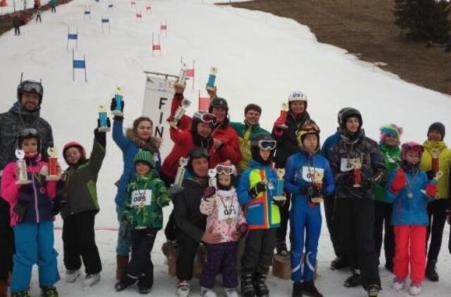 Ant Utrių kalno varžėsi rajono slidininkai