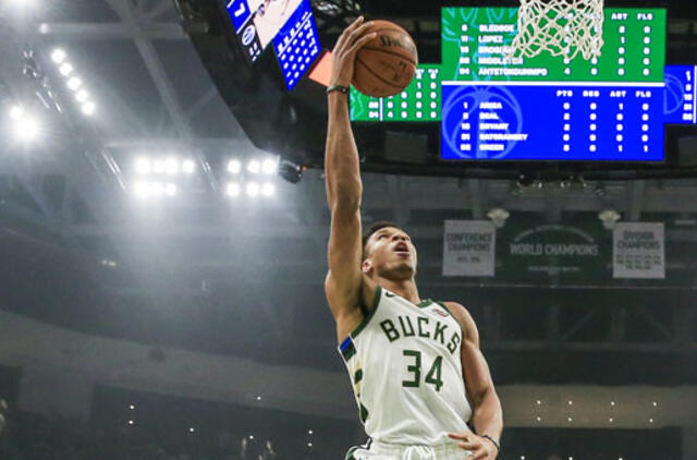 G.Antetokounmpo pelnė 52 taškus, bet „Bucks“ pralaimėjo