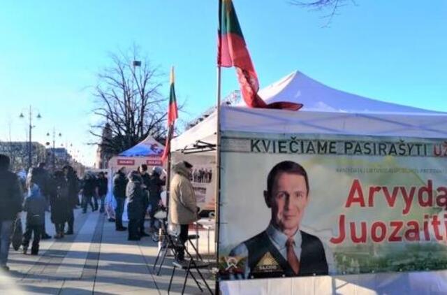 Renkant parašus už A.Juozaitį padarytas pažeidimas