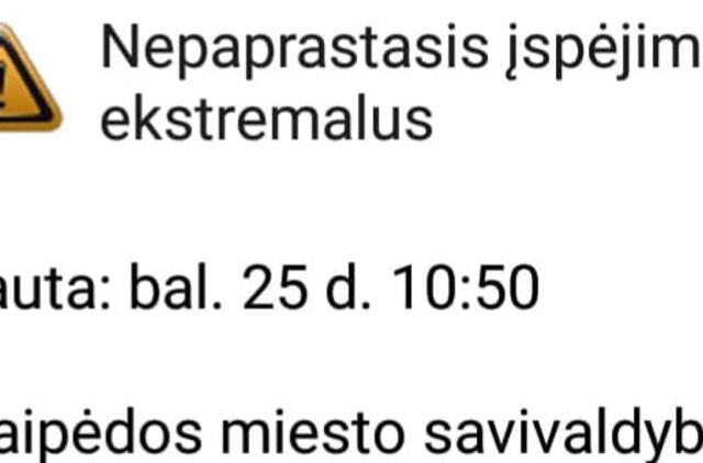 Praneša apie pratybas Malkų įlankoje ir prašo rimties