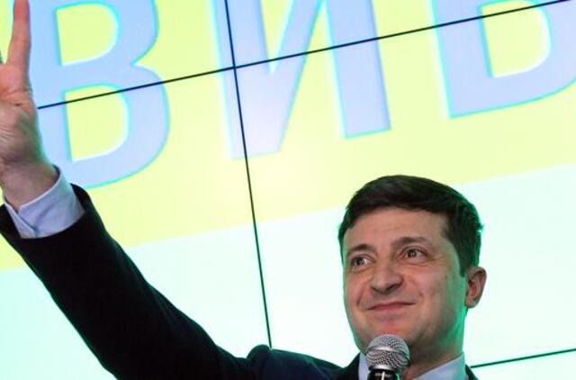Ukrainos prezidento rinkimuose pirmauja V. Zelenskis