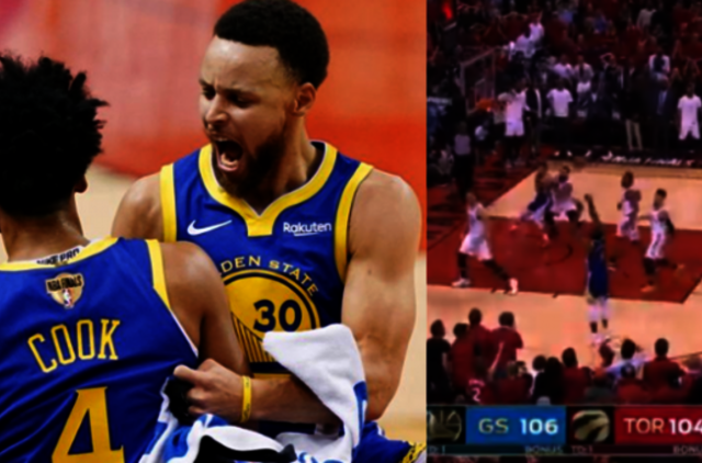 Po nokdauno atsitiesusius „Raptors“ pražudė šaltakraujiškas „Warriors“ veterano šūvis