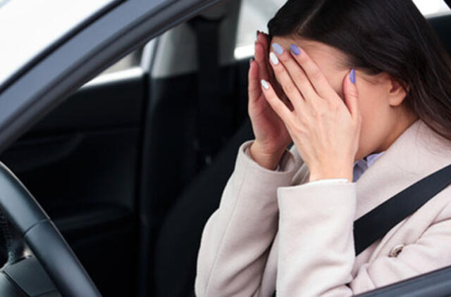 Rodė nepadorius gestus, daužė automobilį