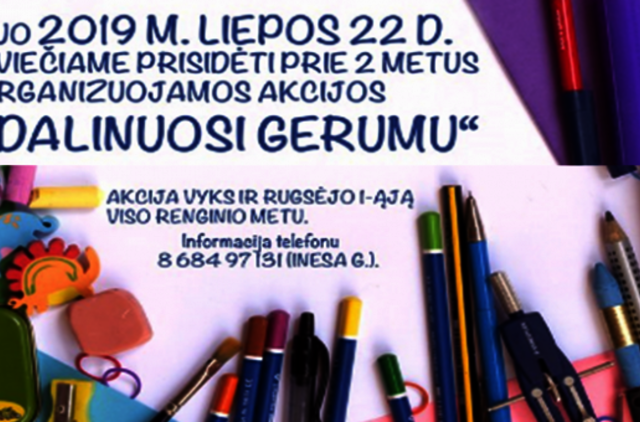 Kviečia dalytis gerumu su moksleiviais