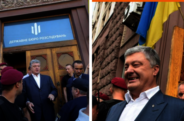 Po apklausos P. Porošenka buvo apmėtytas kiaušiniais