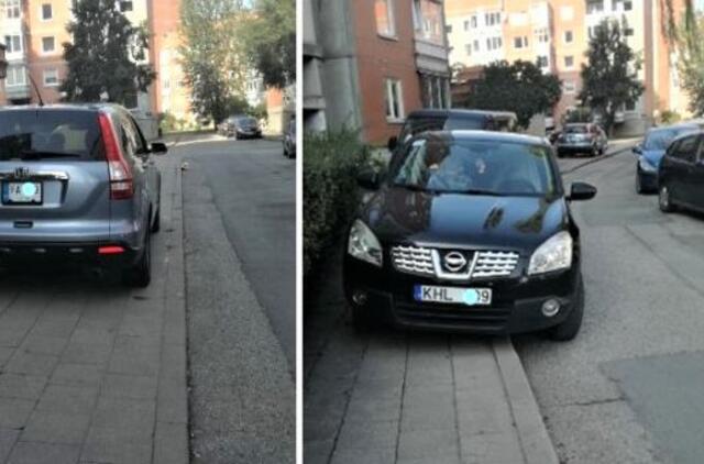 Šaligatviai tapo skirti automobilių laikymui?