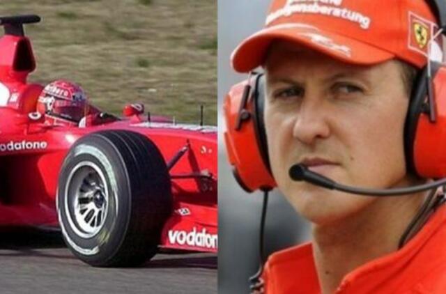 Aukcione Abu Dabyje bus parduodamas M. Schumacherio „Ferrari“ bolidas